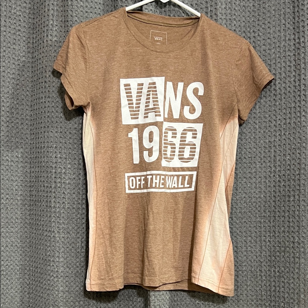 Vans Brown tones T-Shirt with White Graphic